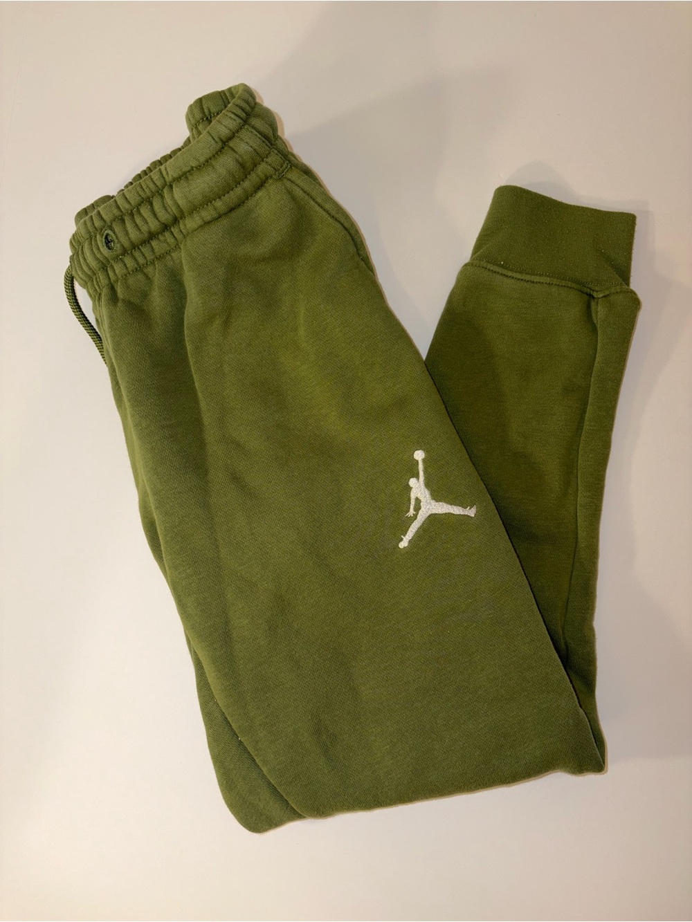 Jordan Jumpman Boys Jogger Sweatpants Size Small Green Fleece Athletic Pants